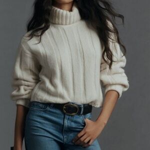PAIGE Roselia Ribbed Turtleneck Sweater Wool